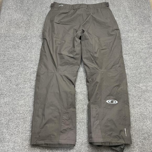 Salomon Pants Mens 38 Brown Gray GORE-TEX Ski Snow Waterproof Shell Breathable - Picture 5 of 16